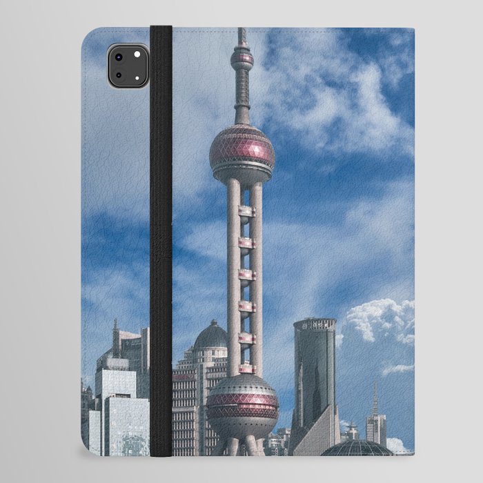 China Photography - Shanghai Under The Blue Cloudy Sky iPad Folio Case