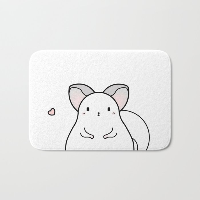 White Chinchilla Bath Mat