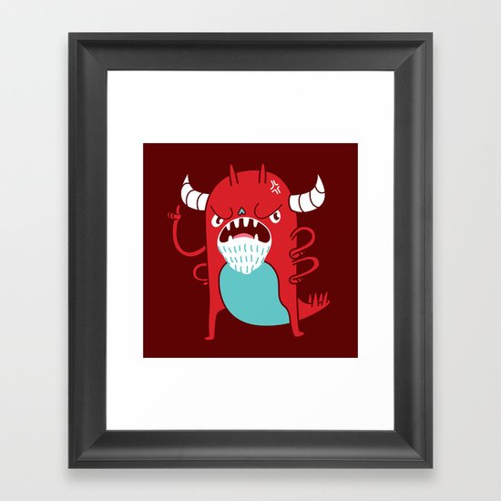Monster Nagging Framed Art Print