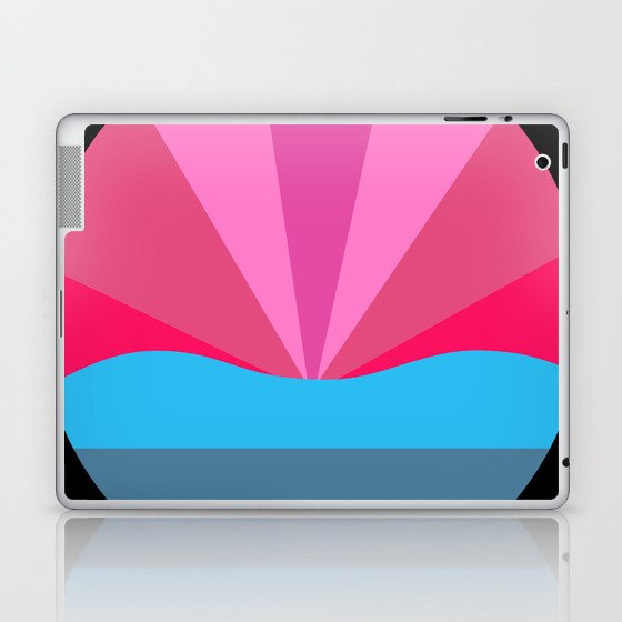 Cover III - Colorful Sunset Retro Abstract Geometric Minimalistic Design Pattern Laptop & iPad Skin
