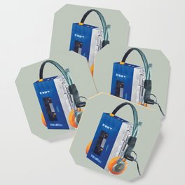 Sony Walkman TPS-L2 with MDR-5A Headphone Polygon Art Coaster