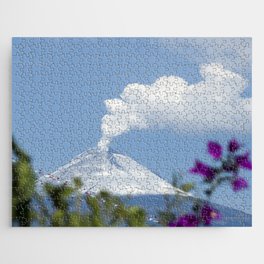 Mexico Photography - The Active Popocatépetl Volcano Jigsaw Puzzle