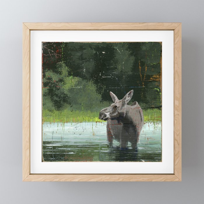 moose Framed Mini Art Print