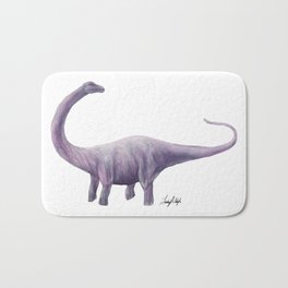 Purple Diplodocus Bath Mat | Longneck, Animal, Paleo, Purple, Illustration, Children, Drawing, Dinosaur, Diplodocus, Dippy 