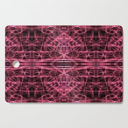 Liquid Light Series 48 ~ Red Abstract Fractal Pattern Cutting Board