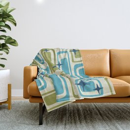 Mid Century Modern Abstract Composition 856 Throw Blanket