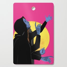 Moon witch painting  Cutting Board
