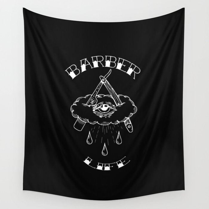 Barber Life Wall Tapestry