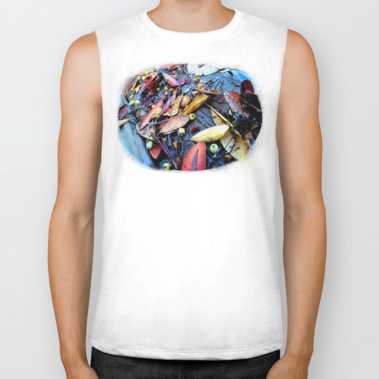 Leaves of a Strawberry Tree Biker Tank