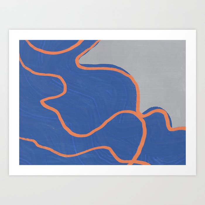 Large abstract - Color flow Art Print