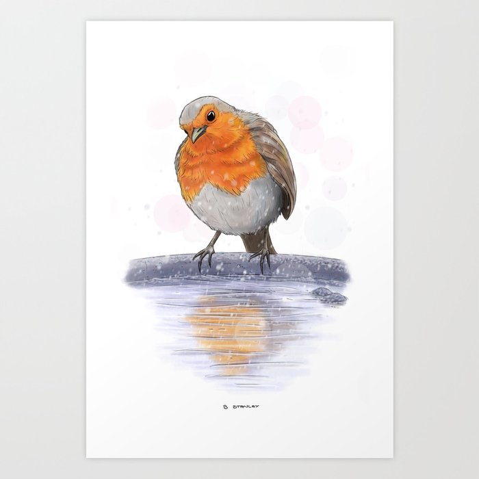 Christmas Robin Art Print