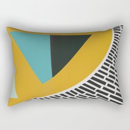 Mustard Citrus Abstract Rectangular Pillow
