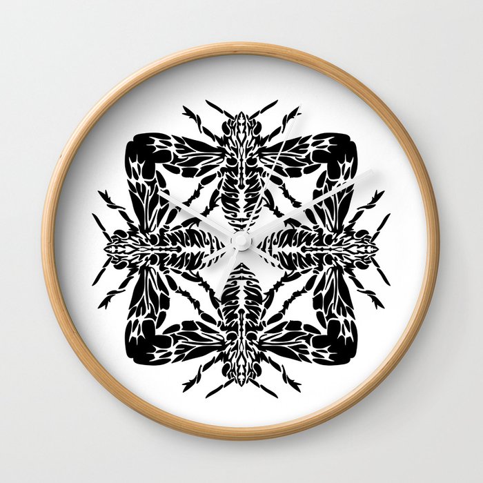Bee Mandala Wall Clock