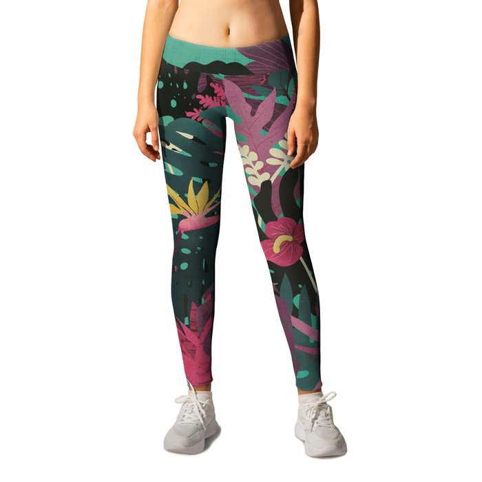 Tropical Tendencies Leggings for Sale by littleclyde