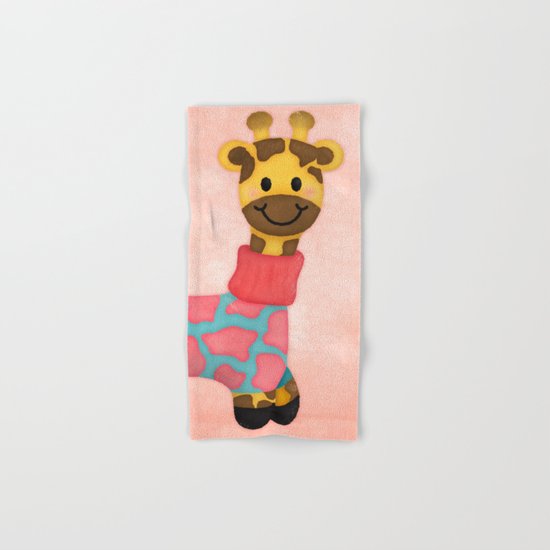 Cutie Patootie Giraffe Hand & Bath Towel