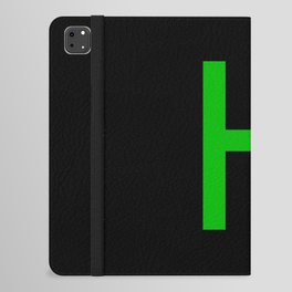 LETTER H (GREEN-BLACK) iPad Folio Case