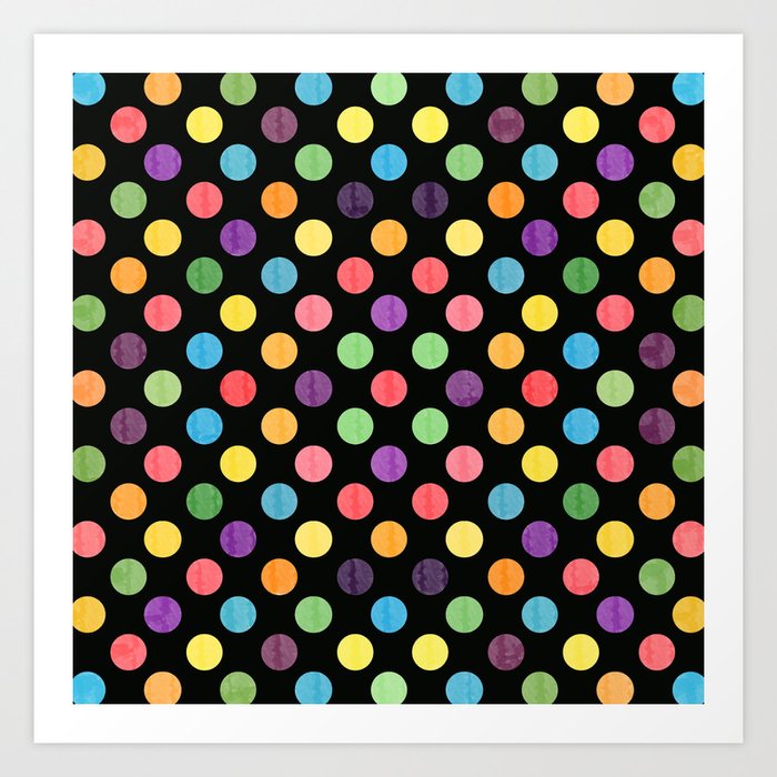 Lovely Dots Pattern Art Print