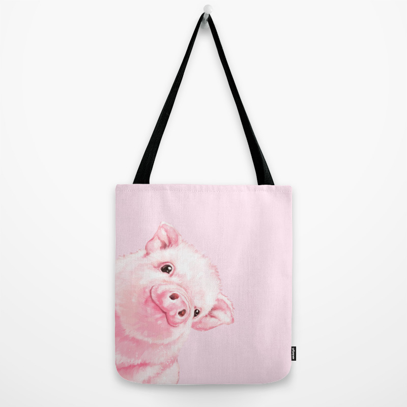 baby pink tote bag
