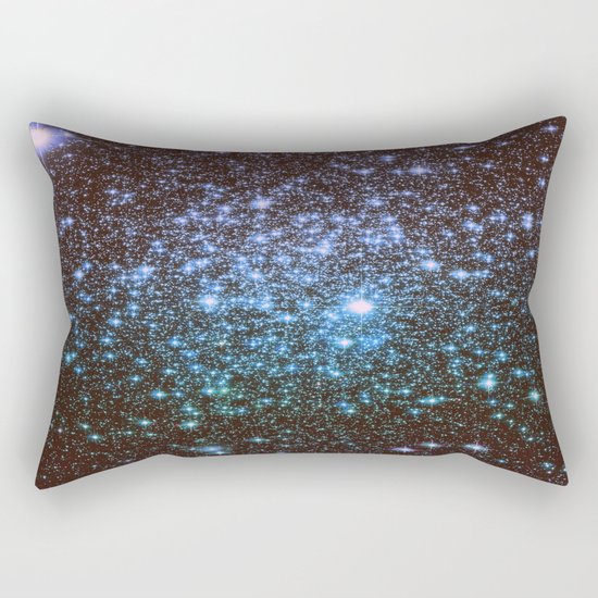 Winter Blues Galaxy Stars Rectangular Pillow