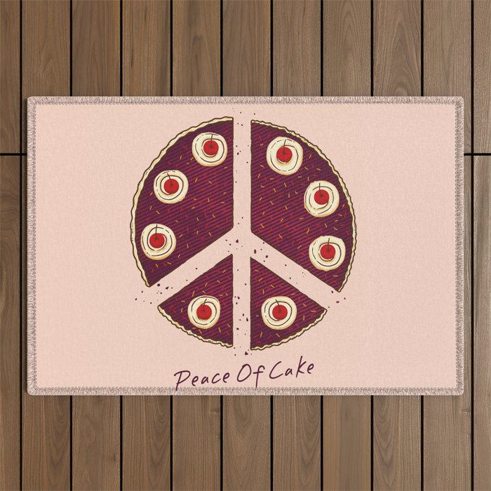 Peace of Cake Outdoor Rug
