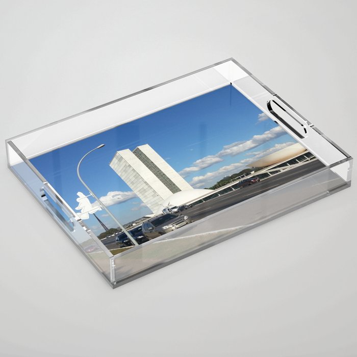 Brazil Photography - National Congress Building In Brasilia Acrylic Tray