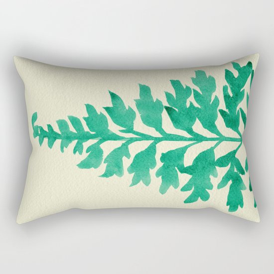 Mint Fern Rectangular Pillow