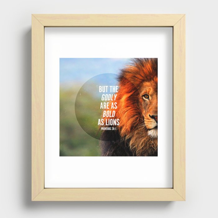 BOLD AS LIONS Recessed Framed Print