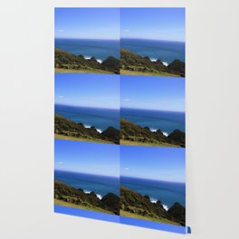 New Zealand Photography - Ocean Waves Hitting The New Zealand Coast Wallpaper