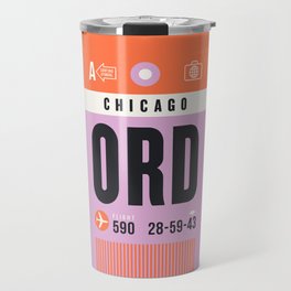 Luggage Tag A - ORD Chicago USA Travel Mug