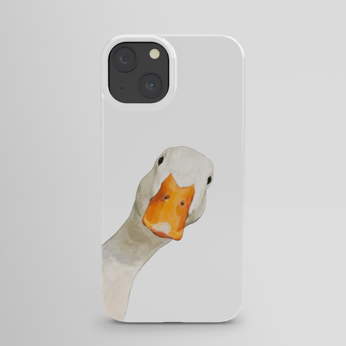 Sneaky White Duck iPhone Case