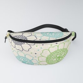 Abstract Seamless Vintage Floral Pattern Fanny Pack
