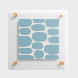 Modernist Spots 249 Blue and Linen White Floating Acrylic Print