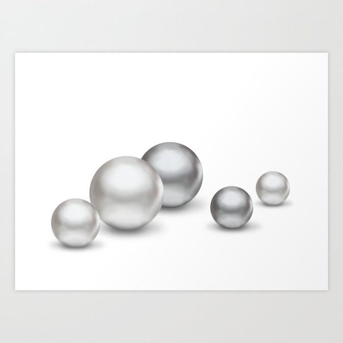 White Pearls Art Print