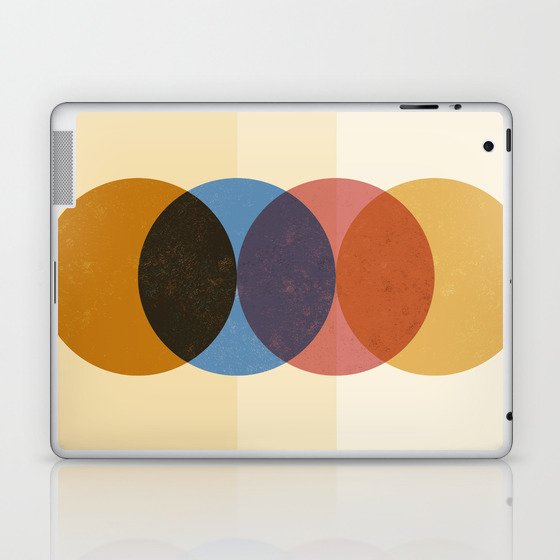 Abstraction_SUNRISE_SUNSET_CIRCLE_RISING_COLORFUL_POP_ART_0425A Laptop & iPad Skin