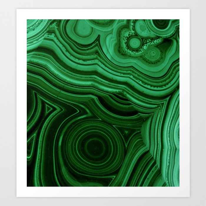 GREEN MALACHITE STONE PATTERN Kunstdrucke GREEN MALACHITE STONE PATTERN Kunstdrucke