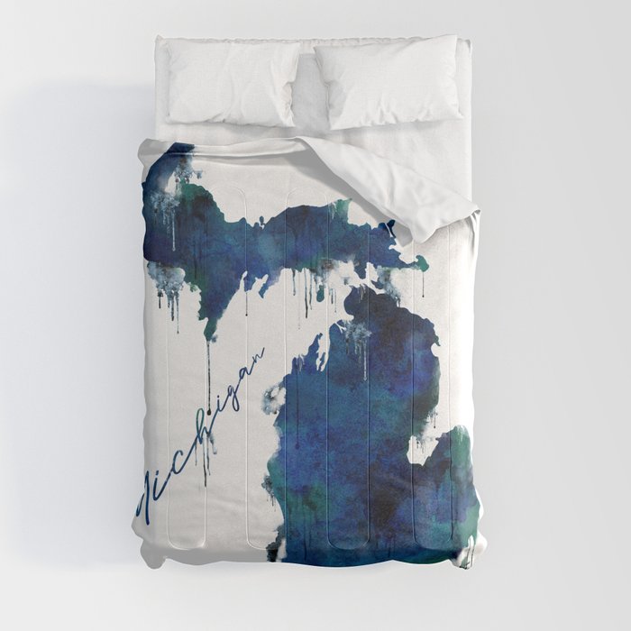 Michigan - wet paint Comforter