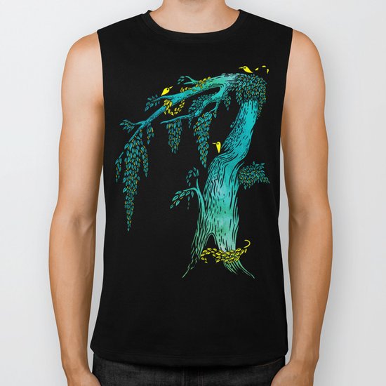Tree Birds Biker Tank