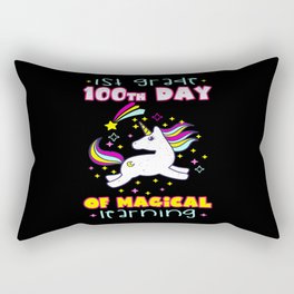 Days Of School 100th Day 100 Magical 1st Grader Rectangular Pillow