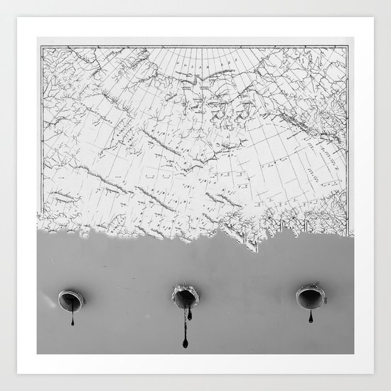 Draining Alaska Art Print