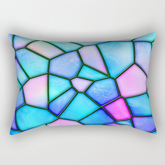 pastel stained glass Rectangular Pillow