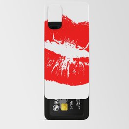Red Sexy Lips Kiss Print Clipart Illustration Android Card Case