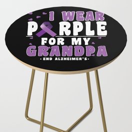 Purple For Grandpa Alzheimer Alzheimer's Awareness Side Table