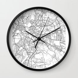 Rome city map Wall Clock
