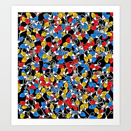 Christmas Lights Madness Art Print