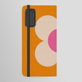 Retro Blossom - orange pink Android Wallet Case
