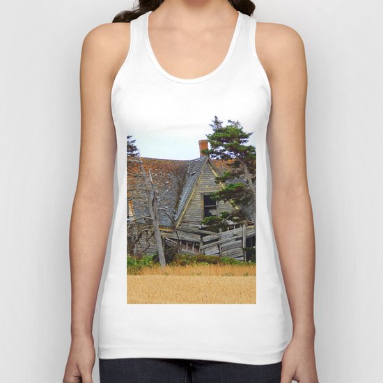 Abandoned Collapsing Homestead Unisex Tank Top
