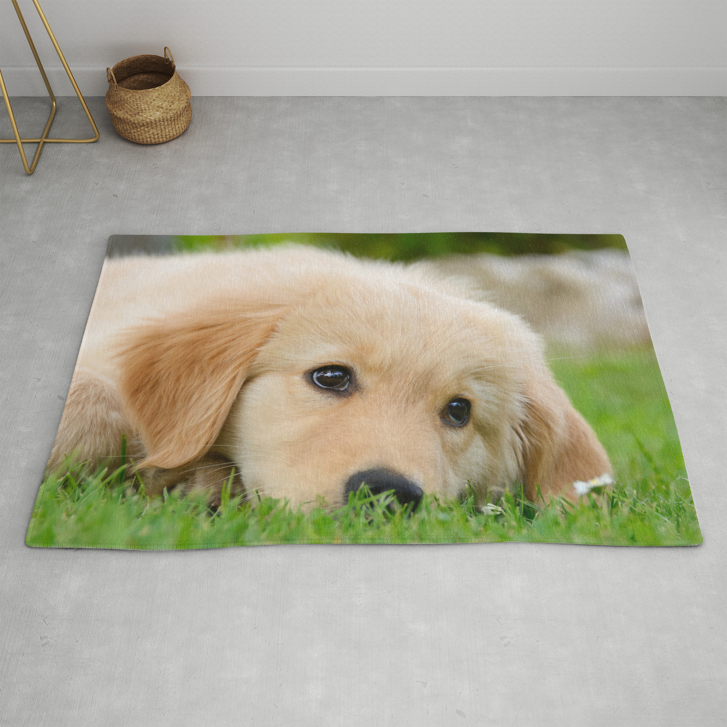 Golden Retriever Puppy Cute Dog Rug By Kathomenden Society6