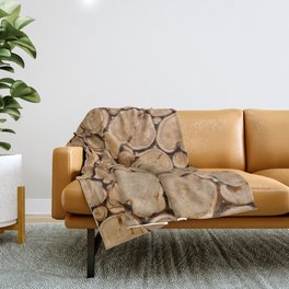 Artwork 3432 texture of wooden logs Throw Blanket