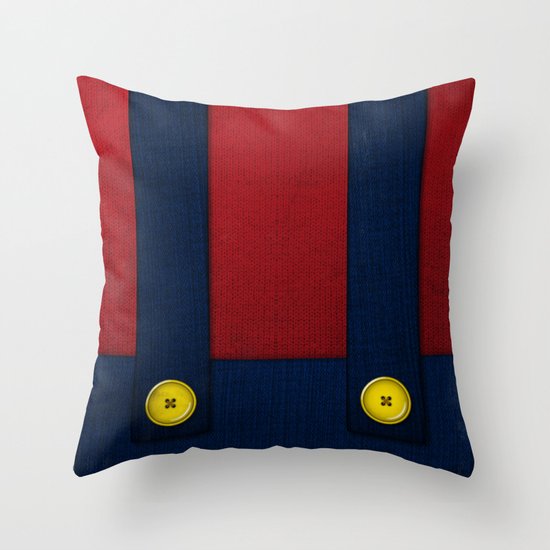 Video Game Poster: Plumber Throw Pillow