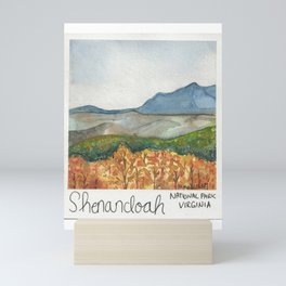 Shenandoah, Virginia-National Park-Watercolor Illustration Mini Art Print